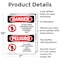 Signmission Do Not Enter Hazardous Area Bilingual Danger Sign, Aluminum, 7in W x 10in L, 2PK OS-2PACK-DS-A-710-VS-1133 - alternate 4